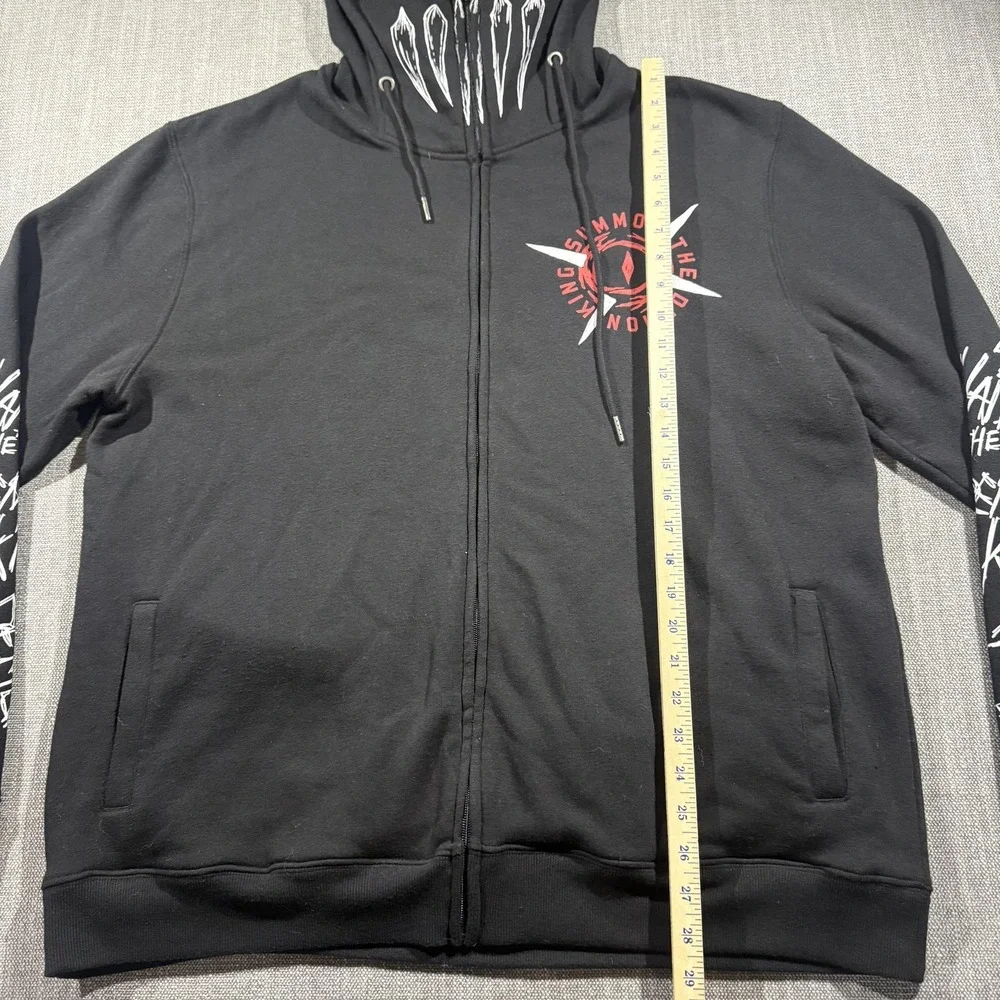 Finn Balor Hoodie‎ Mens XL Black Full Zip Summon The Demon King Graphic WWE